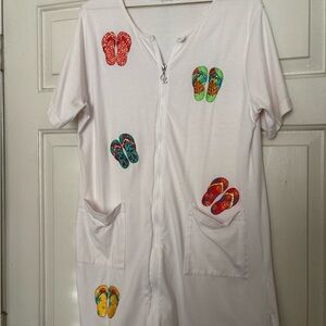 Colorful Flip-Flop Print Womens Swim Coverup